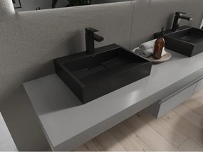Mexen Ava umywalka nablatowa z konglomeratu 1/O 50 x 38 cm, czarna - 23015071