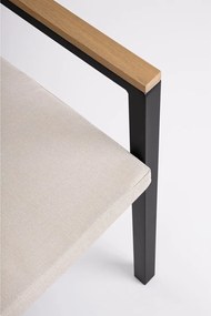 Antracytowe metalowe krzesło ogrodowe Henna – Bizzotto