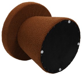 Pufa okrągła tapicerowana TEDDY grzybek boucle, Ø 43 x 38 cm