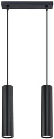 Podwójna czarna lampa sufitowa - D297-Melson