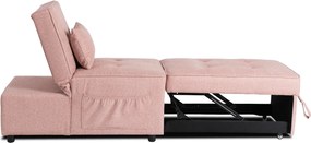 Rozkładany fotel z funkcją leżenia Iberis, kolor różowy, szerokość 67 cm