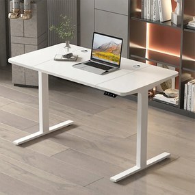 Biurko z elektryczną regulacją wysokości – 140 x 60 x 72 cm, do ergonomicznej pracy i gier