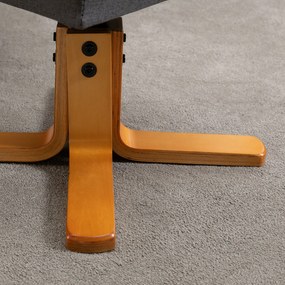 HOMCOM Fotel masujący z podnóżkiem nachylenie 145 stopni sztuczna skóra ciemnoszary 80x86x90cm | Aosom PL