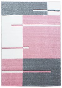 Dywan nowoczesny Hawaii 3D szaro-kremowo-różowy 200 cm x 290 cm