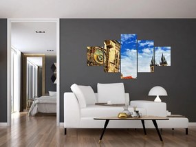 Obraz - Praski zegar astronomiczny (125x70 cm)