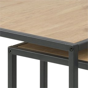 Zestaw 2 stolików kawowych w stylu loftowym Seaford Actona dąb naturalny