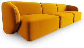 Musztardowa aksamitna sofa 266 cm Paolo – Milo Casa