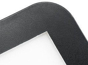 Plafon / Lampy sufitowe czarny 30 cm z LED 3-stopniowy ściemniacz IP44 - Steve Nowoczesny Oswietlenie wewnetrzne