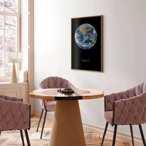 Plakat Ziemia 21x30 cm z ramą złotą bez marginesu ARTGEIST B