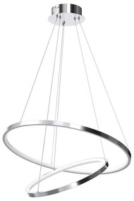 LED Żyrandol na lince HOOP LED/51W/230V śr. 60 cm 4000K chrom błyszczący