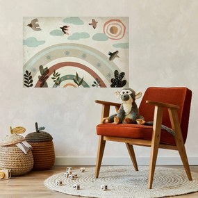 Plakat Tęcza i ptaki 90x60 cm bez ramy bez marginesu ARTGEIST B