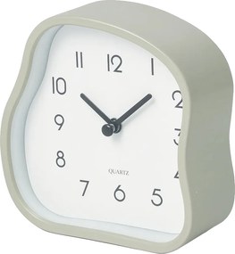 Zegar stołowy AMORPH o organicznym kształcie z przeszklonym frontem, 12 cm