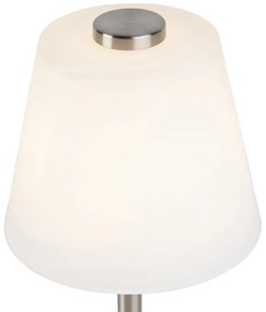 Designerska lampa stołowa stal LED 3-stopniowe ściemnianie - Regno Nowoczesny Oswietlenie wewnetrzne