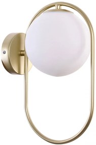 Nowoczesny kinkiet metalowy do salonu mosiądz - K060-Simmons
