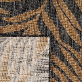 Dywan uniwersalny Mira Roślinny czarno brązowy 80 cm x 250 cm