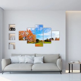 Obraz - Jesienny krajobraz (125x70 cm)