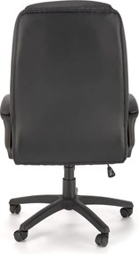 Czarny fotel biurowy z ekoskóry Mario Halmar