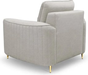 Fotel LAREN na stalowych nogach z oparciem i podłokietnikami w tkaninie CASTEL 04