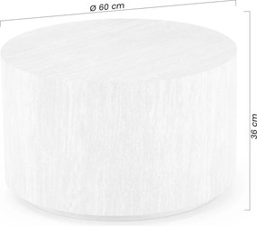 Zestaw stolików kawowych okrągłych Novula 60 i 45 cm - trawertyn
