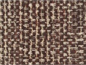 Brązowy podnóżek z tkaniny szenilowej Georgia – Micadoni