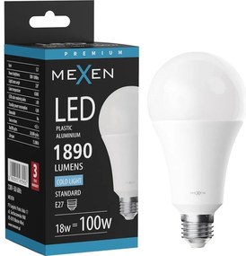 Mexen Nova żarówka LED E27, A70, 18W, Zimna - 6500K, 1890 lm - L100-E27-1865-01