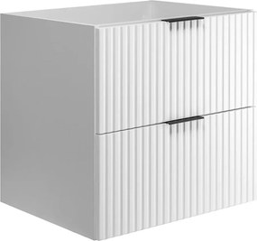 Wisząca biała szafka łazienkowa z szufladami 60 cm G5-D40
