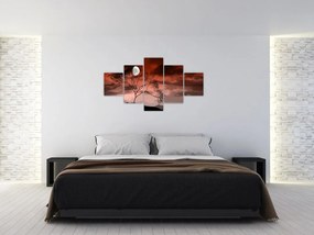 Obraz - Księżyc oświetlający noc (125x70 cm)