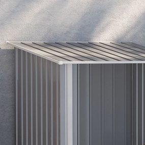 Outsunny Szopy Narzędziowe z Metalu 100x103x160cm - Szopa Narzędziowa dla Ogrodu, Szary | Aosom PL