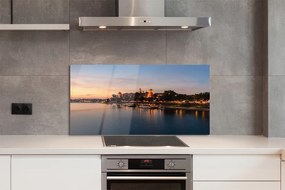 Panel Szklany Zachód Słońca nad Zamkiem na Wawelu