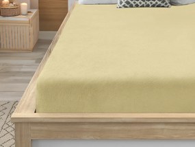 PrzytulneMieszkanie.pl Prześcieradło z mikropluszu SOFT 180x200 cm żółte