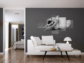 Obraz - Balerina, czarno-biały (125x70 cm)