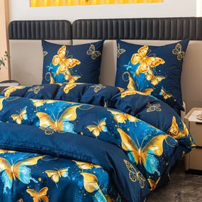 PrzytulneMieszkanie.pl PrzytulneMieszkanie.pl Pościel z mikrofibry ROYAL BUTTERFLY niebieska Rozmiar pościeli: 70 x 80 cm | 140 x 200 cm