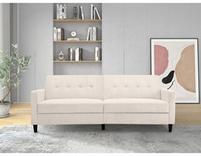 Biała sztruksowa rozkładana sofa 82 cm Hartford – Støraa