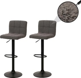 Stołki barowe MCW-G87 (zestaw 2 szt.), ciemnoszary