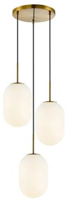 Złota lampa wisząca z okrągłą podstawą - K399-Tiriza