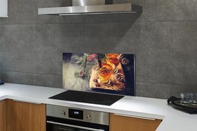 Szklany Panel Herbata z Goździkami i Owocami