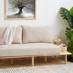 Sofa ze stolikiem bocznym i poduszkami Seri, styl skandynawski