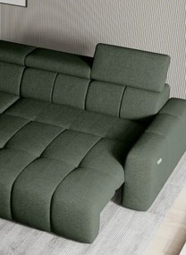 Narożnik ENZO S układ L z elektryczną regulacją siedziska Prawostronny z funkcją spania w ktaninie SORELLA 34 WERSAL