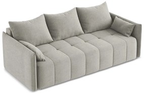 Jasnoszara rozkładana/ze schowkiem sofa 225 cm Moku – Makamii