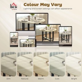 HOMCOM Składany stół, stół z funkcją składania i otwartą półką, mobilny stół kuchenny do jadalni, małych przestrzeni, naturalny | Aosom PL