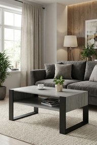 Nowoczesna ława kawowa do salonu beton + czarny E8-C33