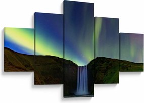Obraz - Zorza polarna na Islandii (125x70 cm)