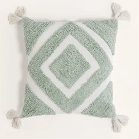 Kwadratowa Poduszka 45x45 Cm Z Bawełny Sowyer Mus Celadonowy - Sklum