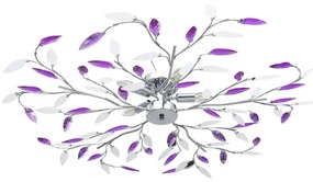 Fioletowa lampa sufitowa z akrylowymi zdobieniami - 4X EX217 E6-T53