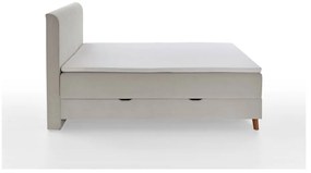 Beżowe łóżko boxspring ze schowkiem 180x200 cm Memphis − Meise Möbel