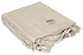 Pościel z mieszanki bawełny i lnu, jasnobeżowy, 160 x 200 cm, 2 szt. 70 x 80 cm