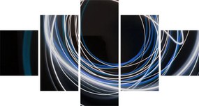 Obraz niebieskich linii (125x70 cm)