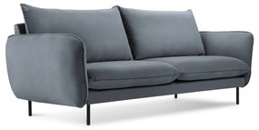 Szara aksamitna sofa Cosmopolitan Design Vienna, 160 cm