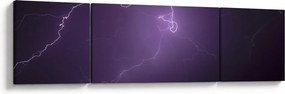 Obraz błyskawicy na niebie (170x50 cm)