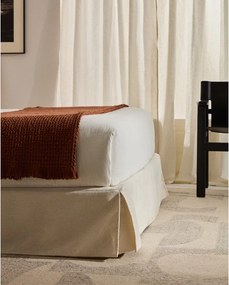 Białe tapicerowane łóżko dwuosobowe bez zagłówka 180x200 cm Jaira – Kave Home